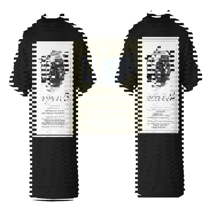 Kenko 水中カメラハウジングaquatica アクアティカ 前面プリント 80年代復刻 Tシャツ