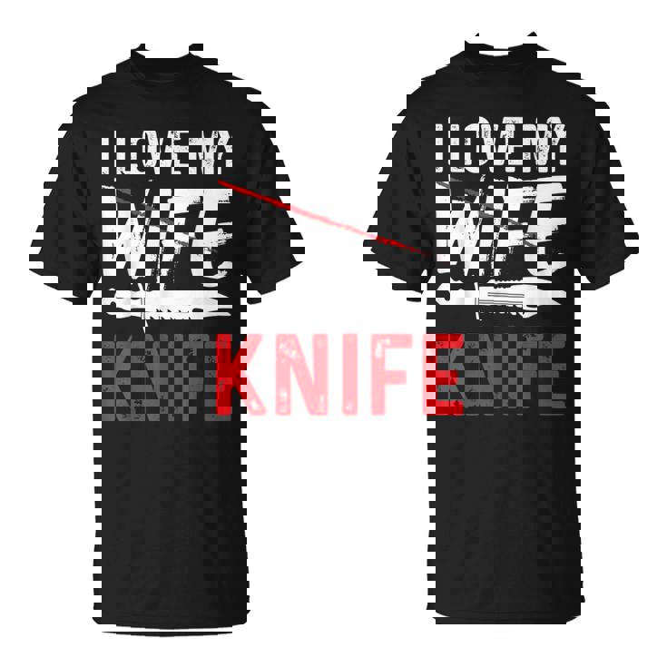 メンズ Knife Collector I Love My Wife ナイフ Tシャツ
