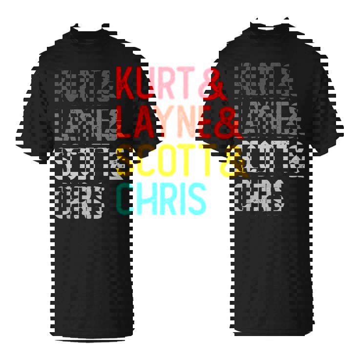Kurt & Layne &Cott & Chris Fuentes Grunge Distressed Camiseta unisex