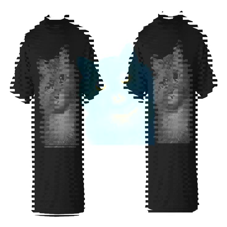 L Wain作 青い猫 Tシャツ