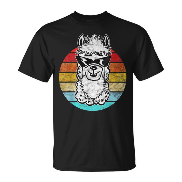 Lama Alpaca Gafas Deol Con Diseño De Alpaca Camiseta unisex