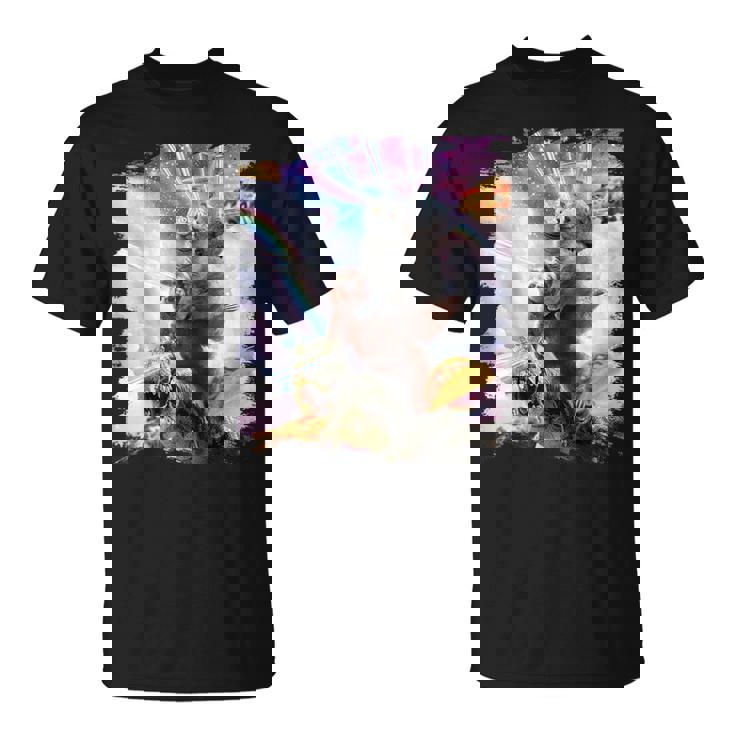 Laser Eyespace モルモット 猫 ナマケモノ 恐竜 Tシャツ