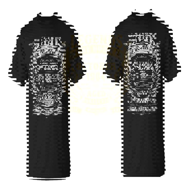 Legend Were Born In 1964 60歳の誕生日プレゼント 男性用 10月 Tシャツ