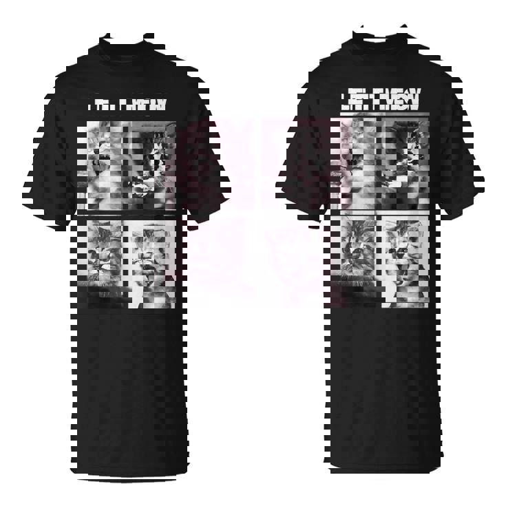 Let It Meow 面白い猫子猫の歌うギフト Tシャツ