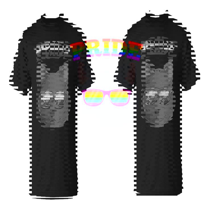 Lgbt Britishhorthair Cat Gay Pride Rainbow Lgbtq Kitty Tシャツ