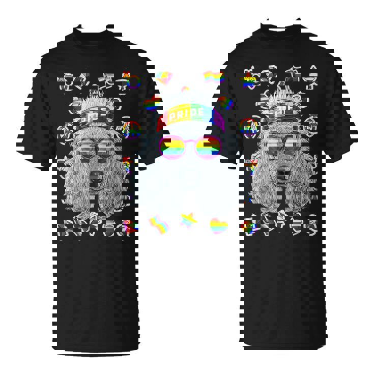 Lgbt プードル ゲイプライド 月 犬 レインボー レズビアン Tシャツ