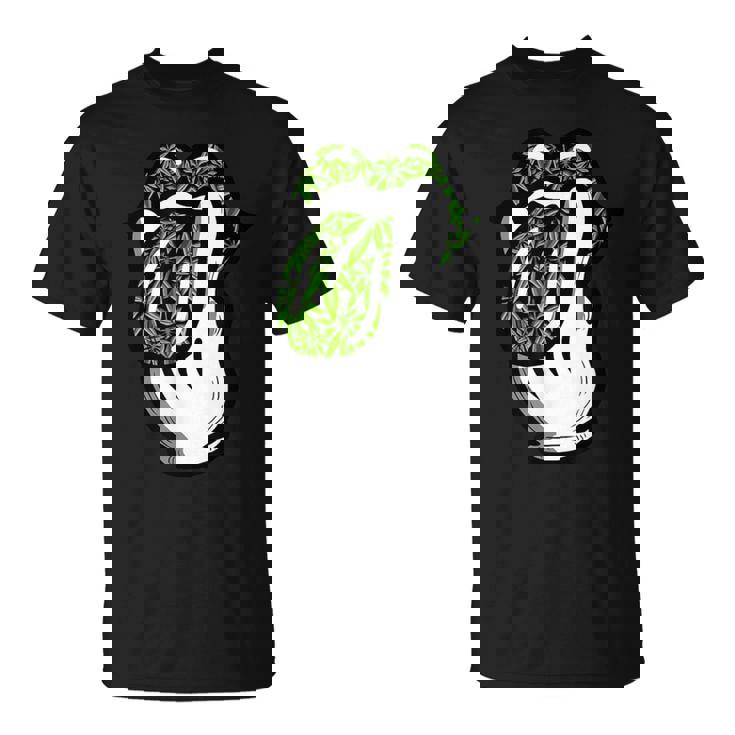 Lickmoke ウィードリーフパターン マリファナ420 大麻ポットギフト Tシャツ