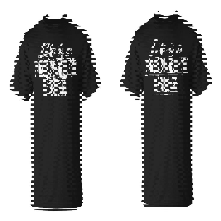 Life Is A Monkey Bike ゴリラバイク 漫画デザイン Tシャツ