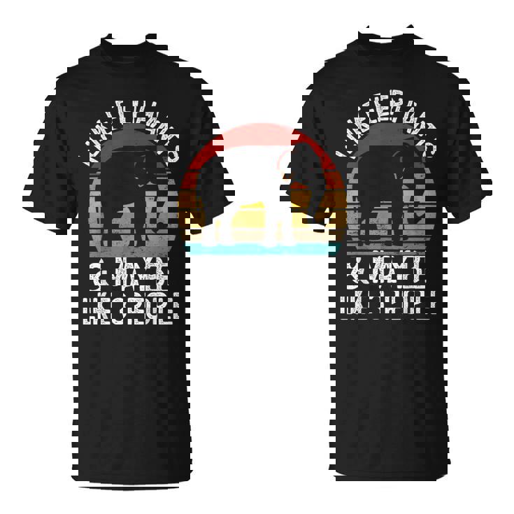 I Like Elephants And Maybe Like 3 People シャツ 象 Tシャツ