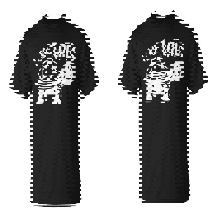 I Like Turtles かわいい 亀 愛 亀 海 動物 好き Tシャツ