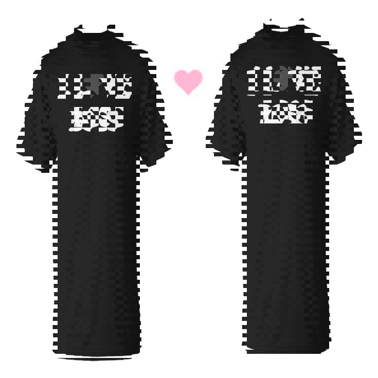 I Love Boss マッチング ガールフレンド&ボーイフレンド ボス名 Tシャツ