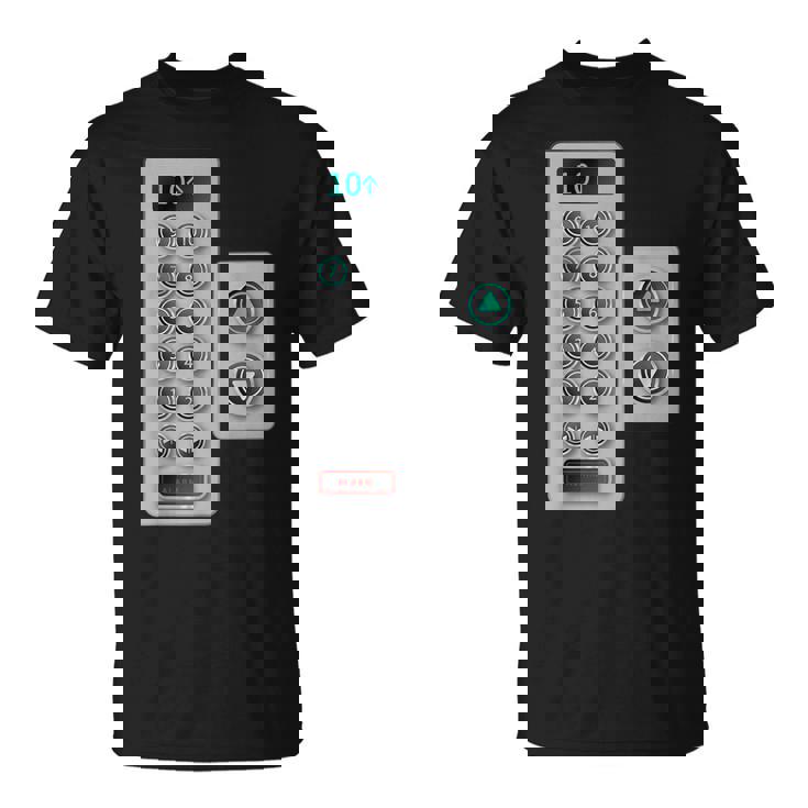 I Love Elevator ギフト かわいいエレベーターボタン メカニッククロージャー Tシャツ