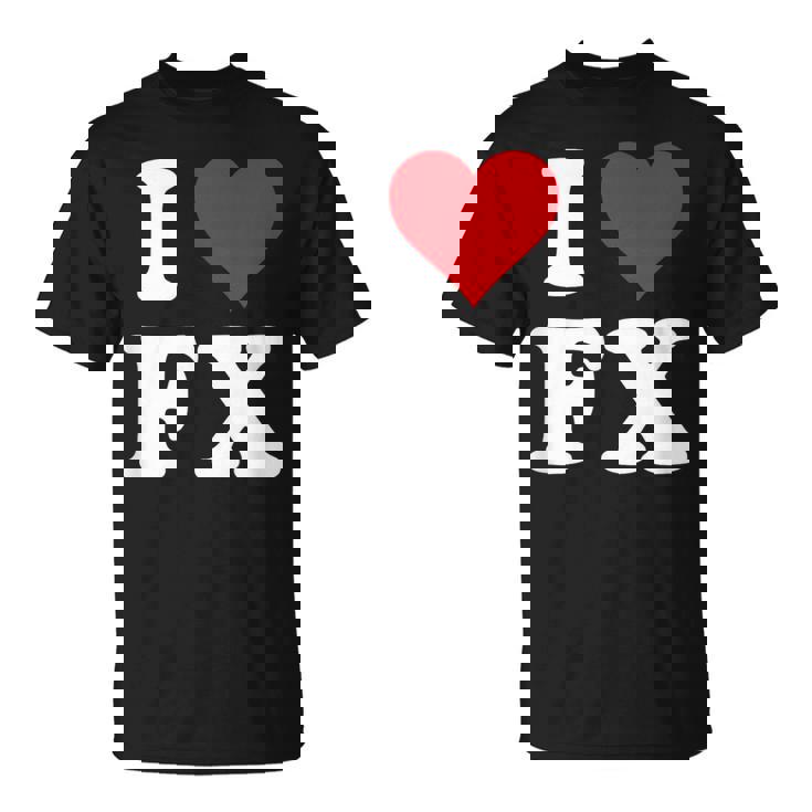 I Love Fx イニシャル I Heart FX 名前 F X Tシャツ