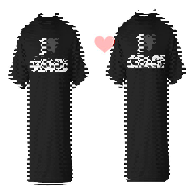 I Love Grace I Heart Grace ファーストネーム グレース ジョーク 面白い Tシャツ