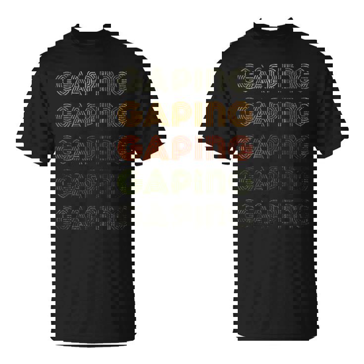 Love Heart Gaping グランジ ビンテージスタイル ブラック ギャップ付き Tシャツ