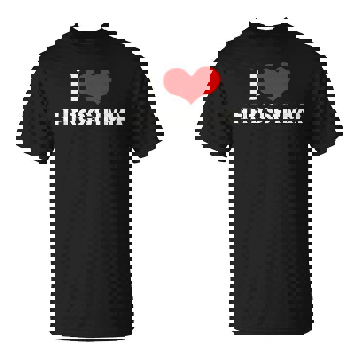 I Love Hiroshima 愛 ハート 広島 広島県 日本 お土産 かわいい おしゃれ Tシャツ