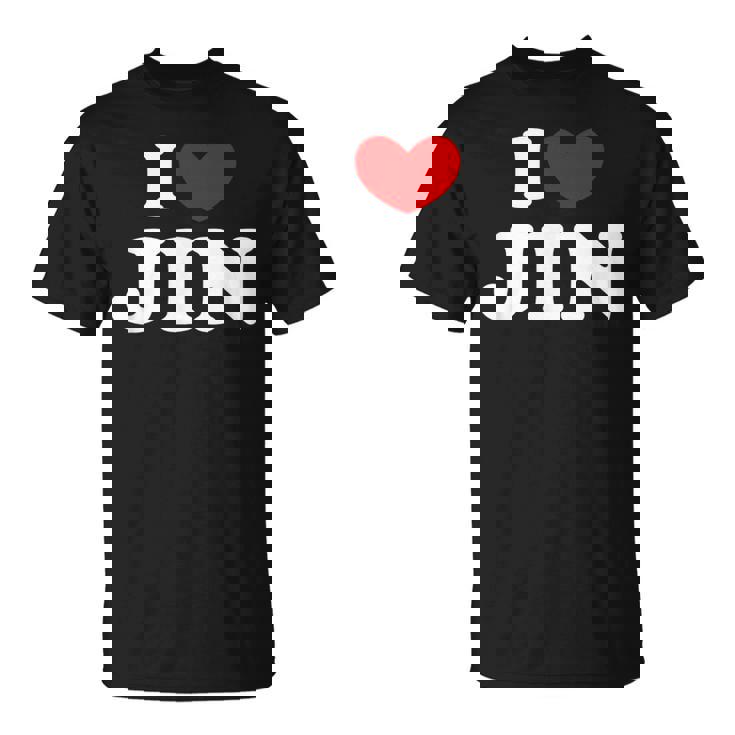 I Love Jin 私は愛する Jin Tシャツ
