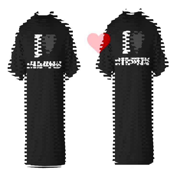 I Love Philippines Coeur Cadeau Philippin Philippine T-Shirt