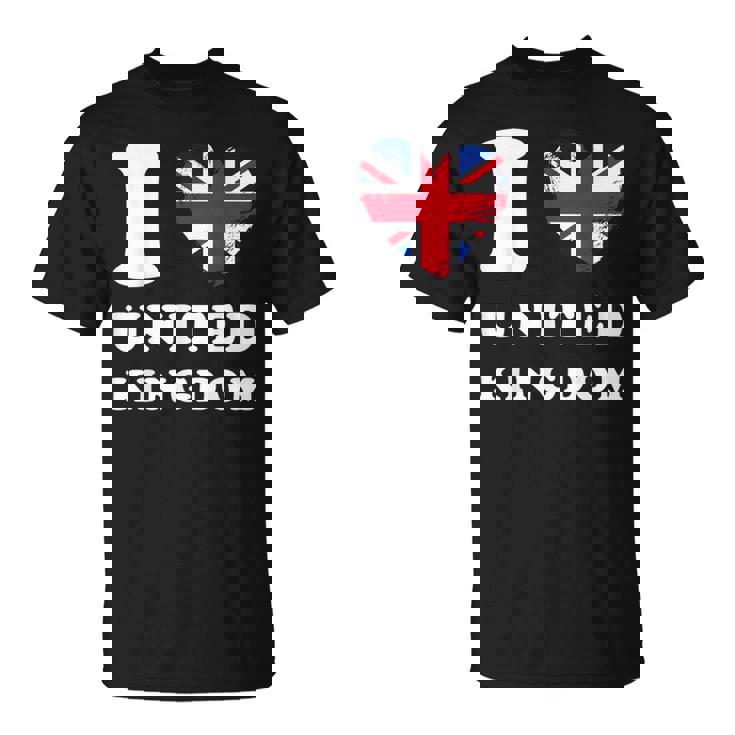 I Love United Kingdom ハートフラッグ イギリス Uk グレートブリテン Tシャツ
