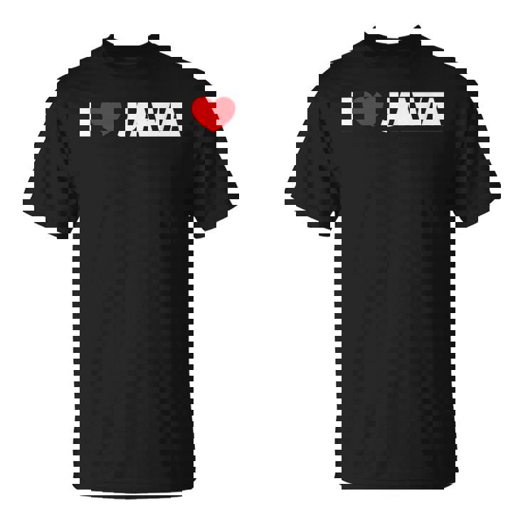 I Love ハート Java Tシャツ
