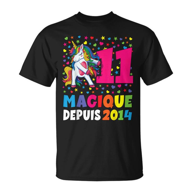 Magique Depuis 2014 Licorne Cadeaux D'anniversaire 11 Ans T-Shirt