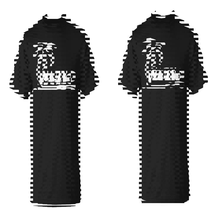 Mahalo サンクス ハワイ ヤシの木 ビーチ ホリデーギフト サンサーフ Tシャツ