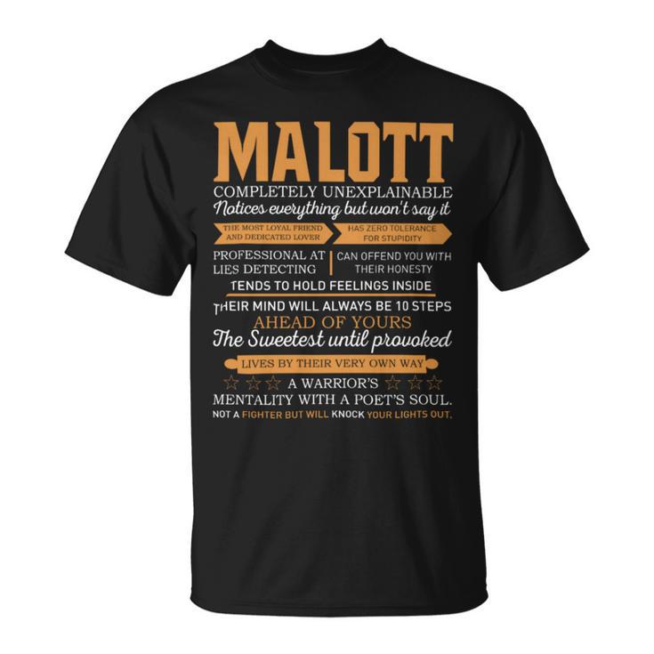 Malott Completely Unexplainable Notices Everything But Won’T Say It Name T-Shirt