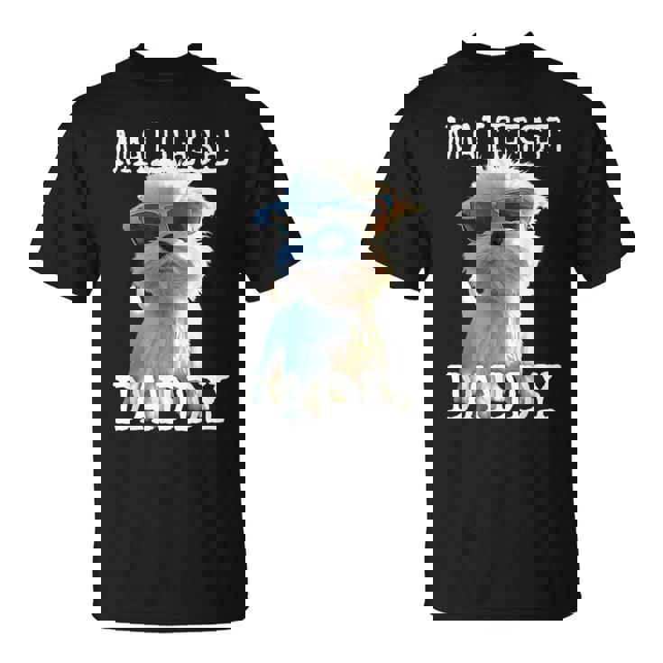 Maltese Daddyマルチーズ お父さん 犬 お父さん 父の日 お父さん スウィート・マルチーズ Tシャツ