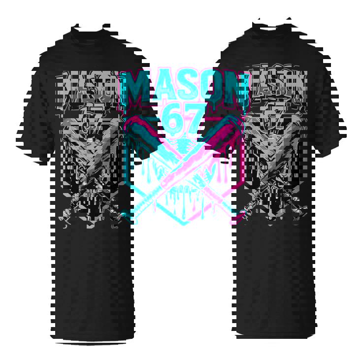 Mason 67 Ice Cream Drip Baseball Meme Graphics T-Shirt