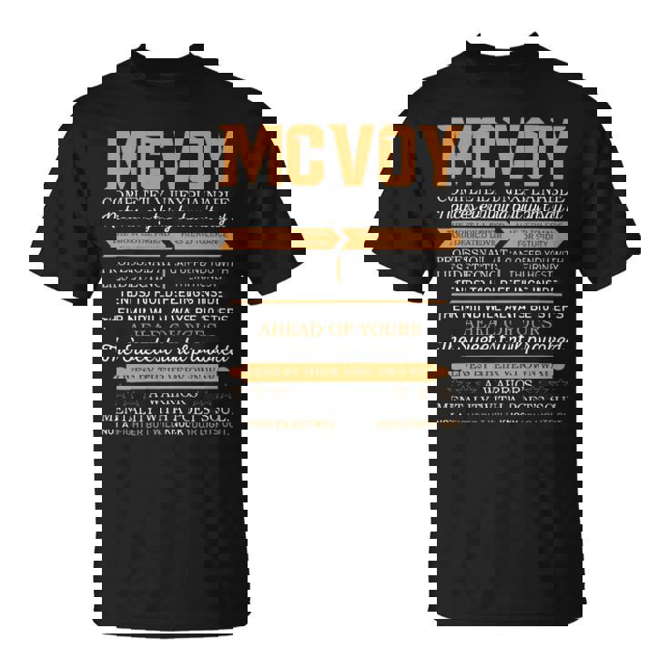 Mcvoy Completely Unexplainable Notices Everything But Won’T Say It Name T-Shirt