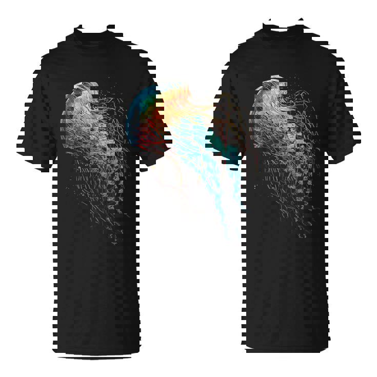 Medusas Fantasía Colorido Animal Arte Gráfico Medusas Camiseta unisex