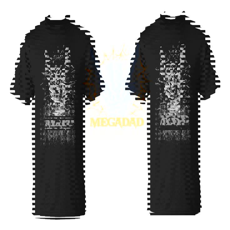 Megadad Rock Heavy Metal Chitarra Elettrica Dad Rock And Roll Maglietta