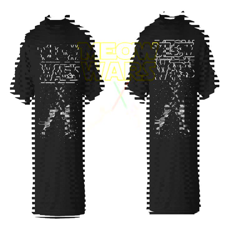 Meow Wars 猫シャツ 猫好きへの面白いギフト Tシャツ