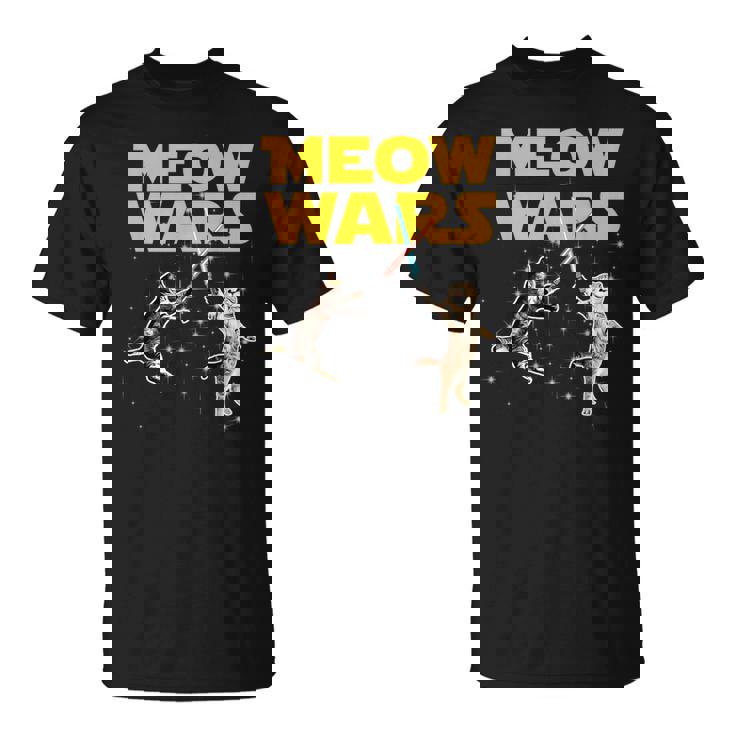 Meow Wars 猫好きのための面白いグラフィック Tシャツ