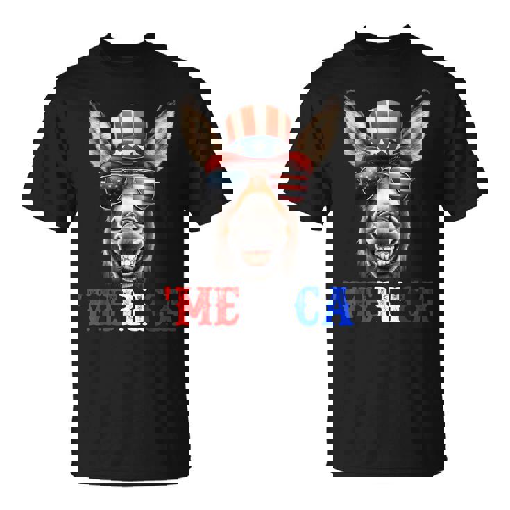 Merica Mule Donkey Patriotic 4Th Of July 面白い キッズ メンズ レディース Tシャツ