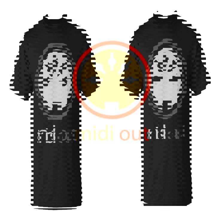 Midi Out 5極 Din オーディオシンセサイザー ヴィンテージステレオ Tシャツ