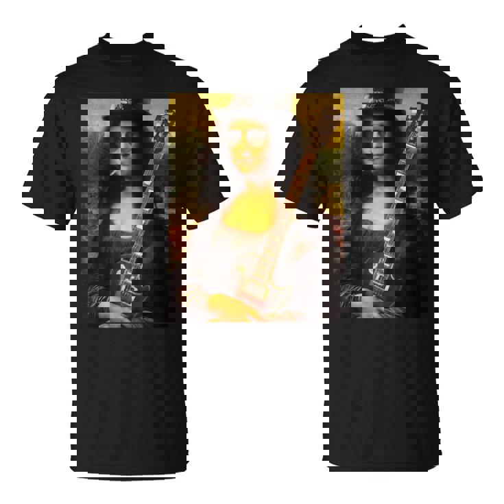 Monalisa Guitarist By Rock N Roll Tシャツ