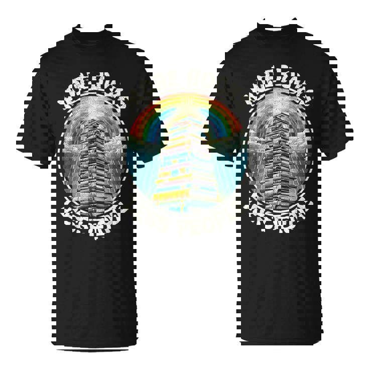 More Books Less People Book Lover Bookworm リーディングブック Tシャツ