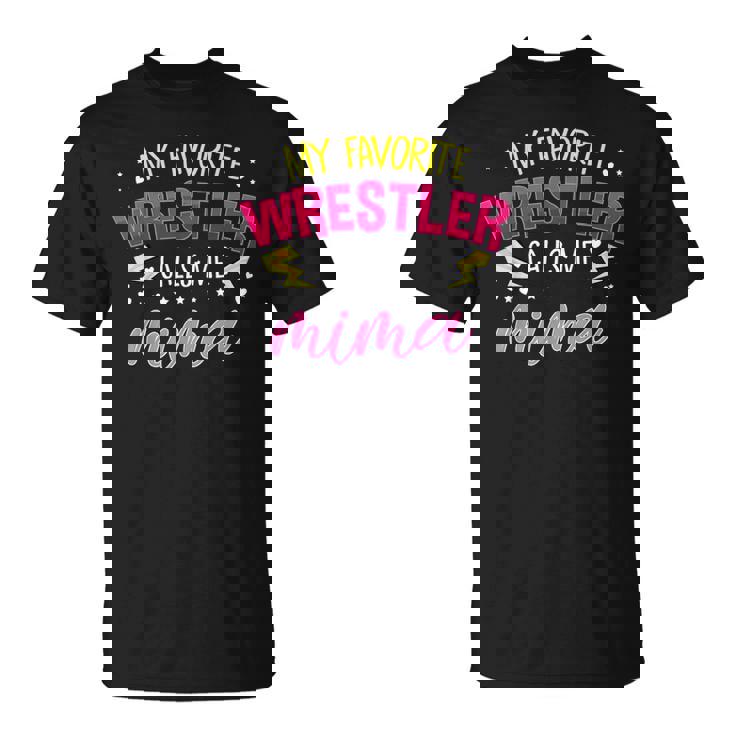 My Favorite Wrestler Calls Me Mima マッチングファミリーパーティー Tシャツ