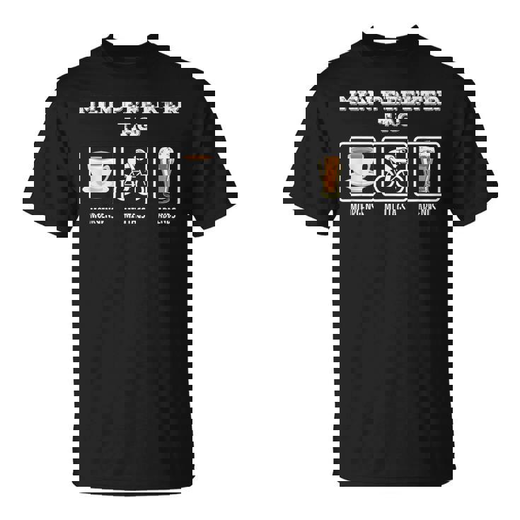 My Perfect Day コーヒー ロードバイク ビール 自転車 Tシャツ