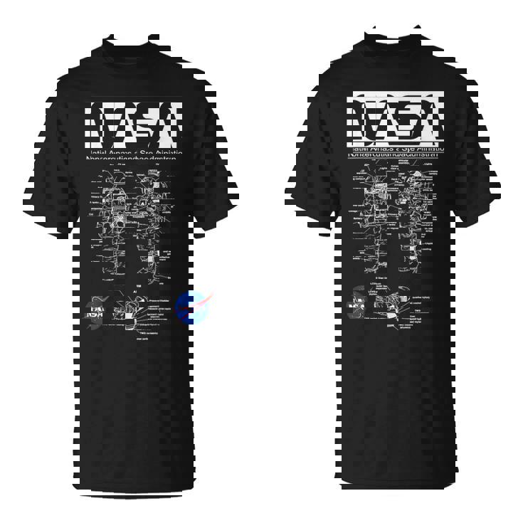 Nasa宇宙飛行士服の概略図 Tシャツ