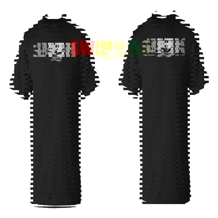 Natación Nadar Deporte Retro -Intage Brazada Nadador Camiseta unisex