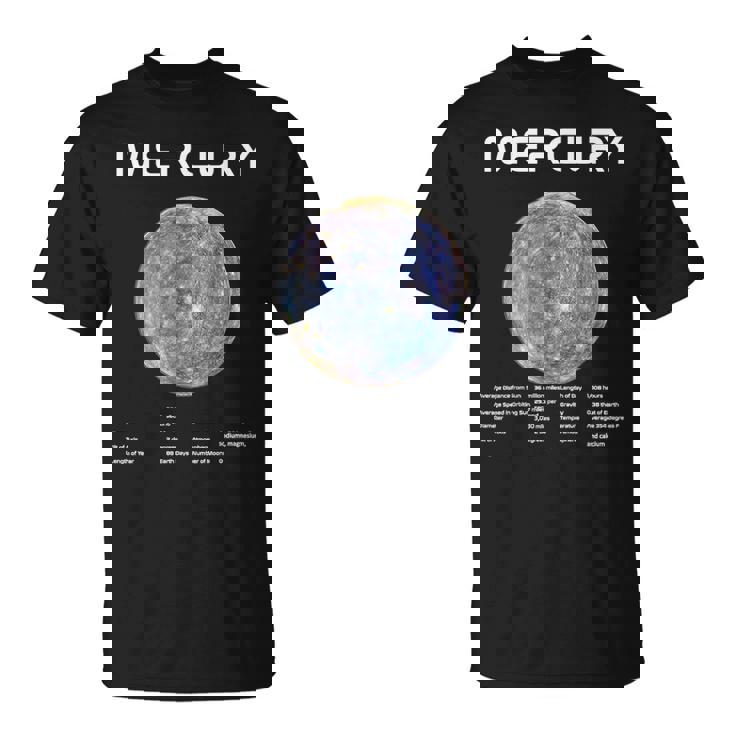 Nerdy Mercury 天文学 科学惑星 太陽系 ホワイト Tシャツ