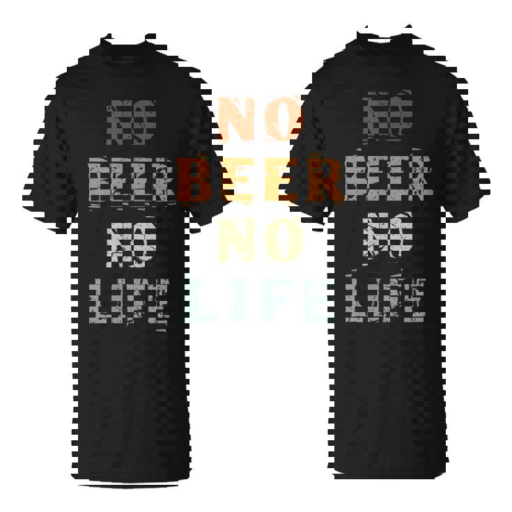 No Beer No Life Lover ファン ビンテージスタイル ラガー ドラフトビール Tシャツ