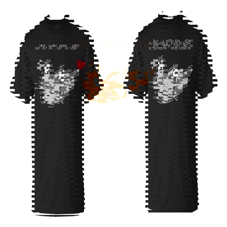 No Cat No Life サビ猫ver 猫好き かわいい Tシャツ