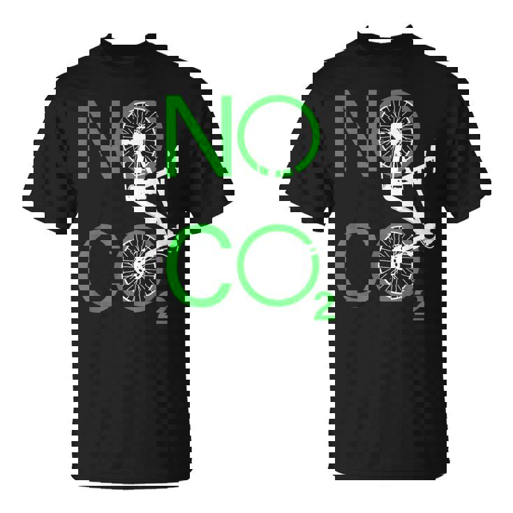No Co2 サイクリング 気候変動対策 グリーンエネルギー Mtb Tシャツ