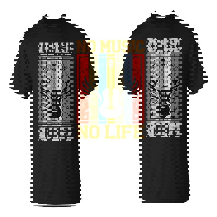 No Music No Life 音符ミュージシャン Tシャツ