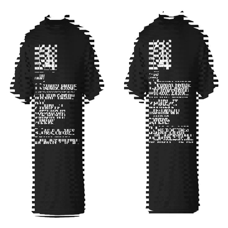 Nombre Camisa Kai Definition Nombre Personalizado Divertido Camiseta unisex