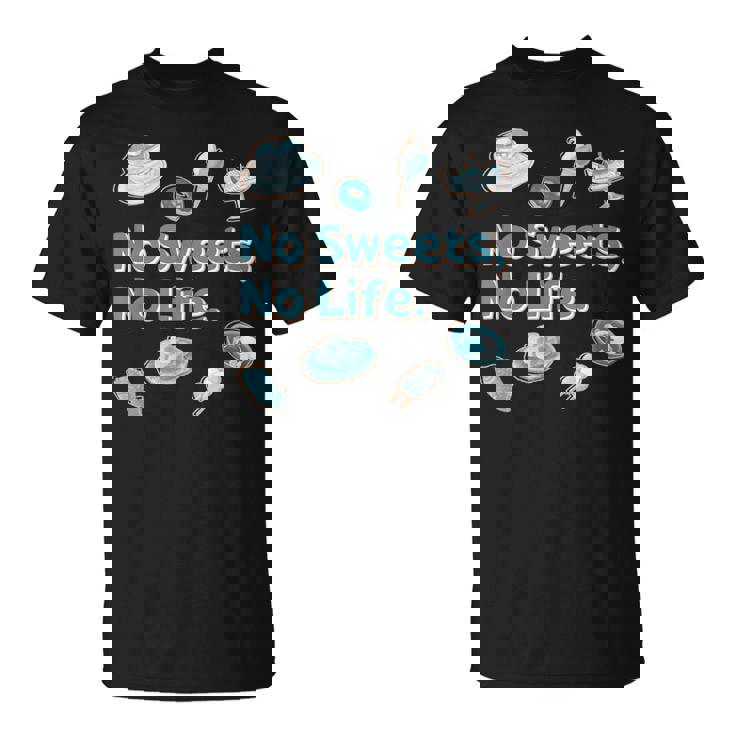 Noweetsno Life２ スイーツ 洋菓子 和菓子 別腹 カラフル かわいい メンズ レディース キッズ Tシャツ