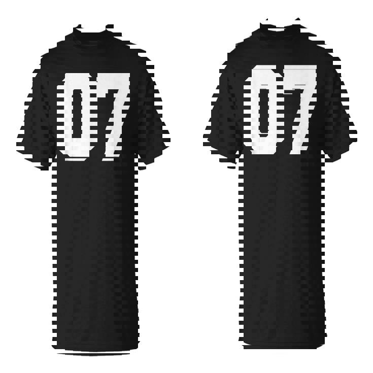Number 07Ports Jersey Player 07 7 Fan Front Printarsity Tシャツ